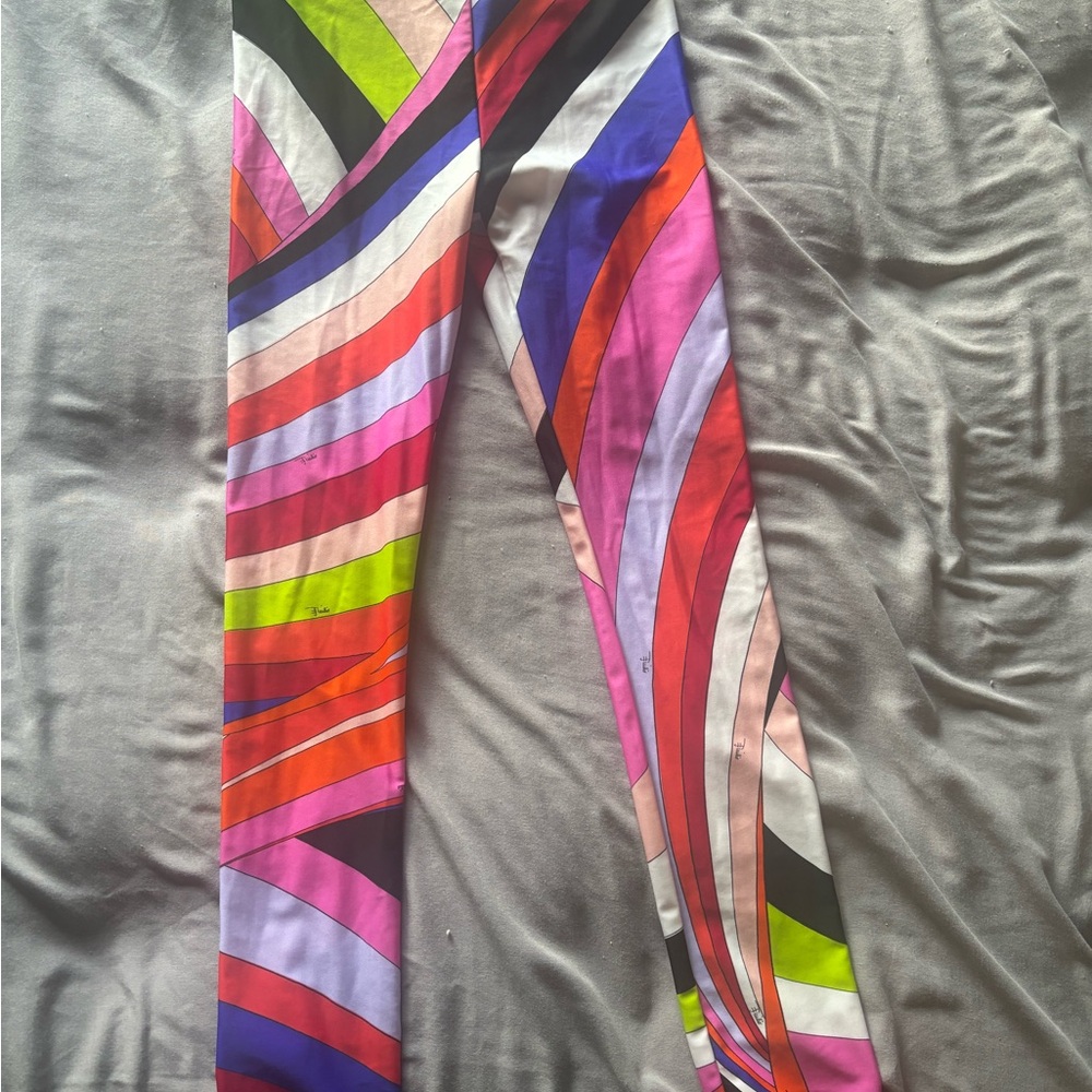 Emilio Pucci Multicolor Geometric Leggings Girls